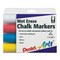 Pentel Wet Erase Chalk Markers - Primary Colors, Jumbo Point, Set of 4